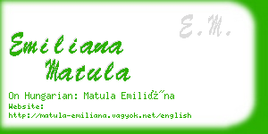 emiliana matula business card